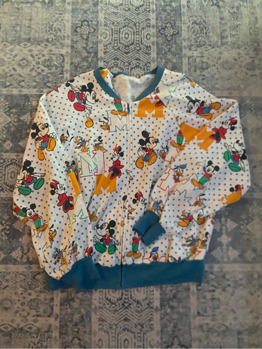 Vintage Mickey Mouse Print Jacket